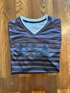Mitre Light Blue Athletic Jersey with White & Black Neck Trim